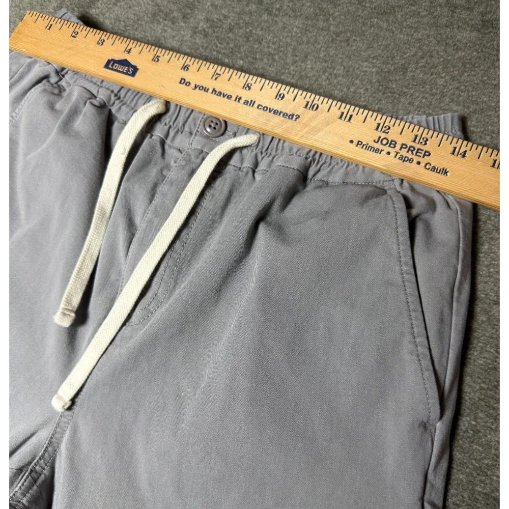 J. CREW Mens Small Gray Jogger Cordura Drawstring Chino Pants Taper Stretch